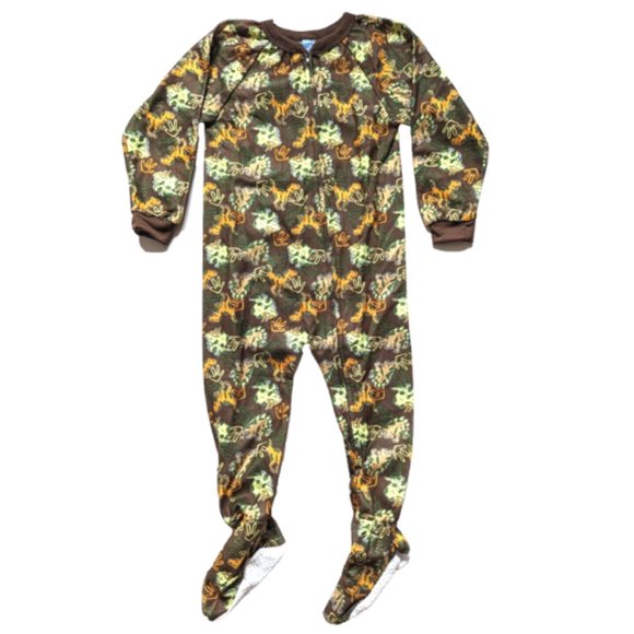 Carter's Pajama Toddler Boys DINO Sleepwear Sleeper Brown Full Zip PJ 7 … - Picture 8 of 8